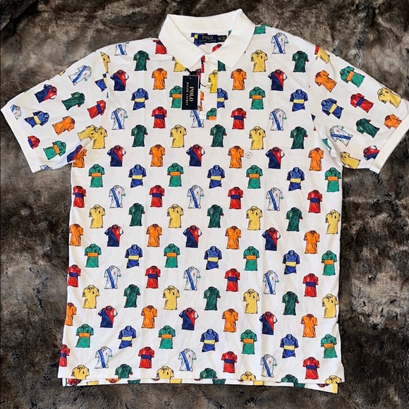 Polo Ralph Lauren Other - 2XLT Polo Ralph Lauren Printed Shirt Cotton Bright Multicolor Mens 2XL Tall $168